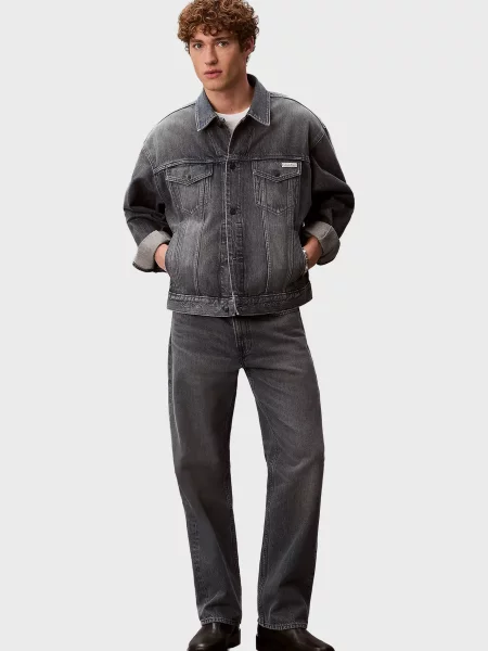 Джинсовая куртка Calvin Klein Jeans с камнями синяя