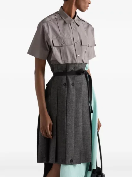 Material textil fustă Prada gri