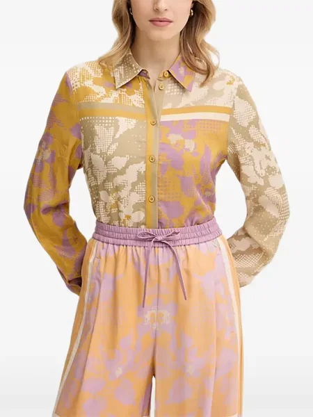 Cămașă Silvian Heach cu imagine galben
