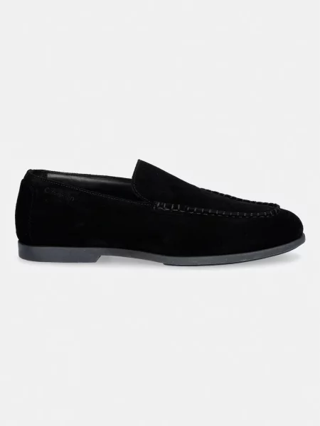 Calvin Klein mokasini semišasti LOW PROF LOAFER SU črna