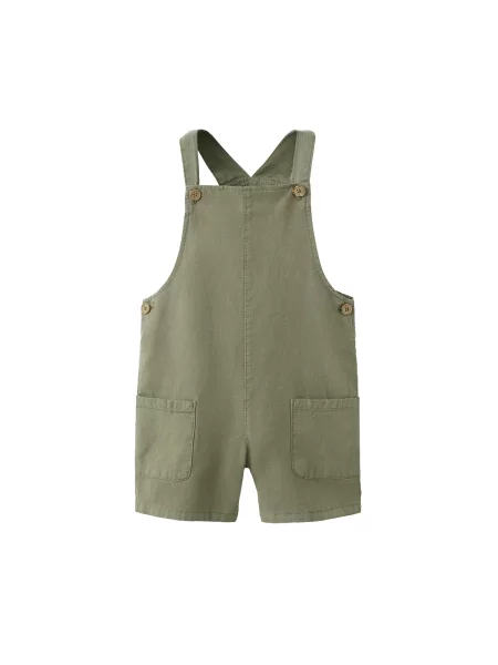 MANGO KIDS Nohavice na traky LICHI kaki