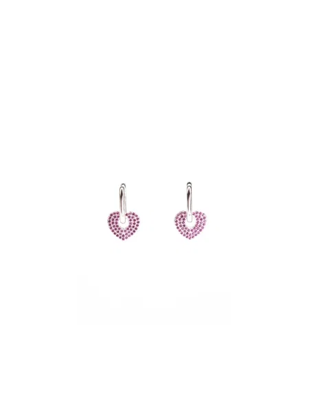 Cercei fucsia / platină