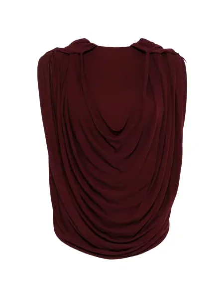 Bluză Brandon Maxwell din jerseu drapată roșu
