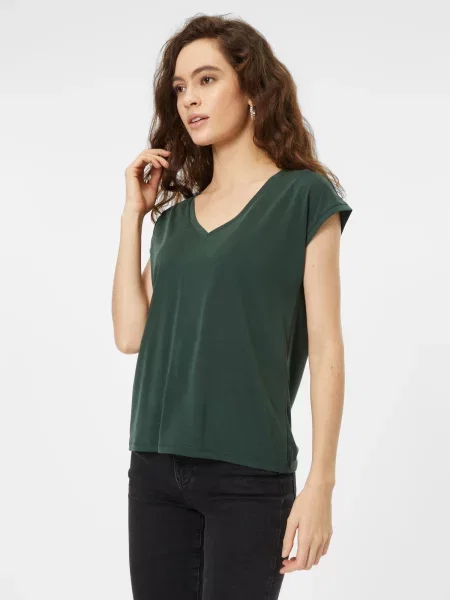 VERO MODA Tricou FILLI închis verde
