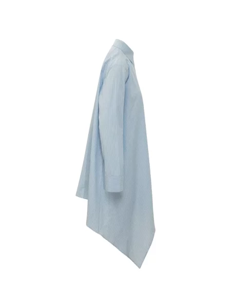 Rochie tip cămașă Off-white asimetrică alb