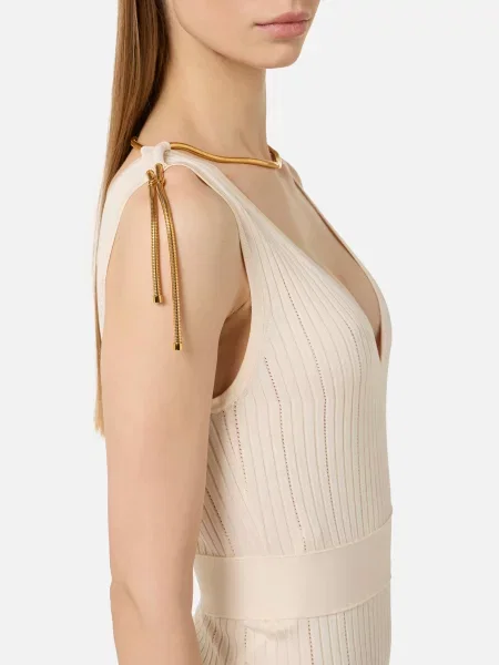 Платье Elisabetta Franchi бежевое