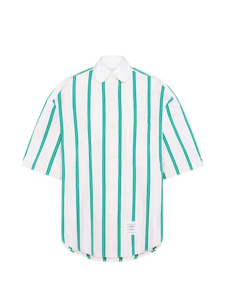 Cămașă Thom Browne cu dungi din poplin roz
