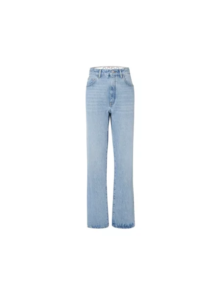 Jeansy straight leg Gcds niebieskie