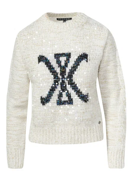 KOROSHI Pulover bej negru