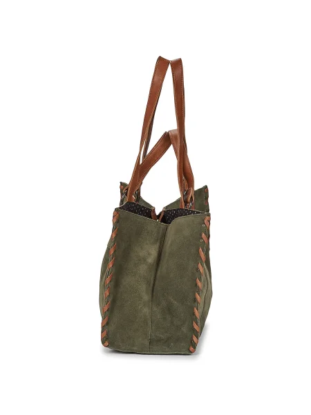 Geantă shopper Pieces din piele de căprioară