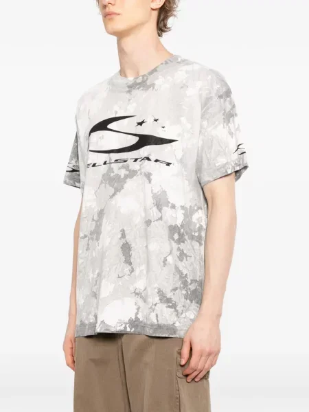 Grafic tricou Hellstar cu imagine alb