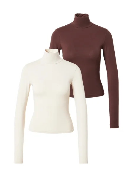 Studioselect Tricou Mila crem / ciocolatiu