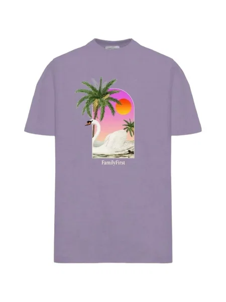 Tricou Family First cu imagine violet