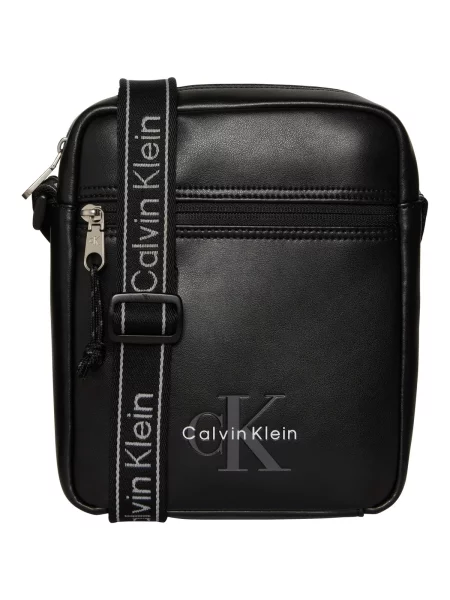 Calvin Klein Taška cez rameno sivá biela čierna