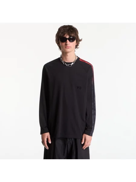 Długa koszulka Adidas w paski z długim rękawem czarna