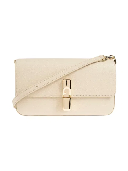 Torebka crossbody Furla skórzana beżowa