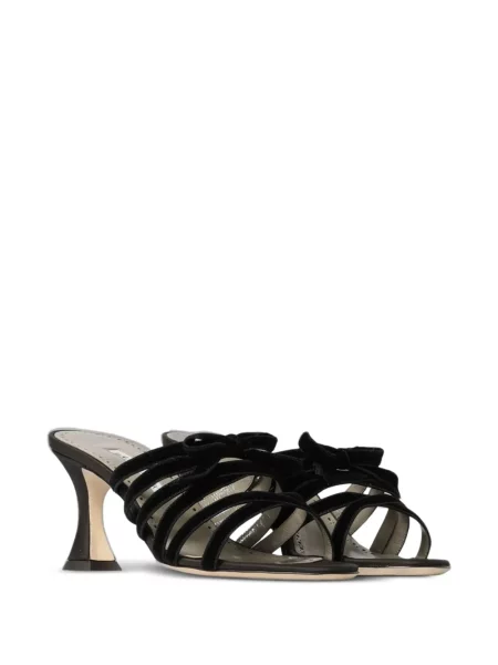 Sandale Manolo Blahnik cu funde negru