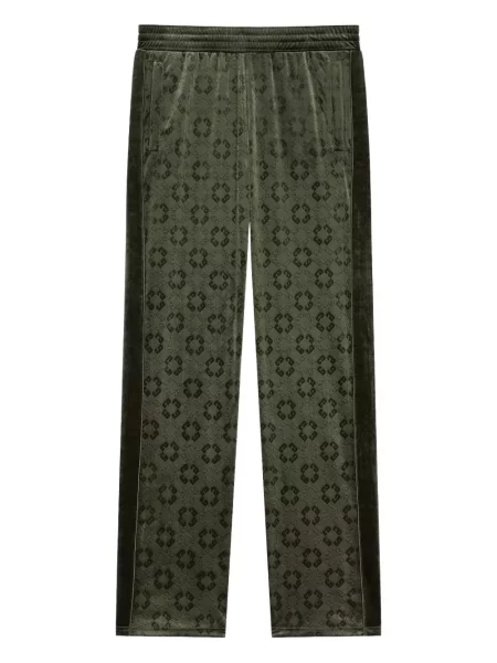 Pantaloni Givenchy de catifea cu imagine verde