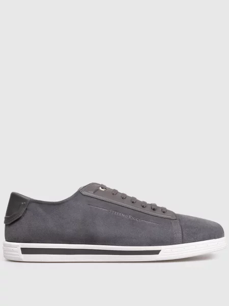 Замшевые кроссовки Stefano Ricci серые