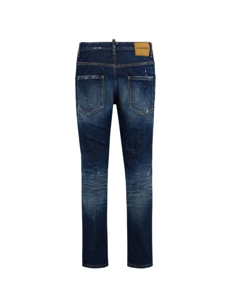 Blugi Dsquared2 zdrențuiți albastru