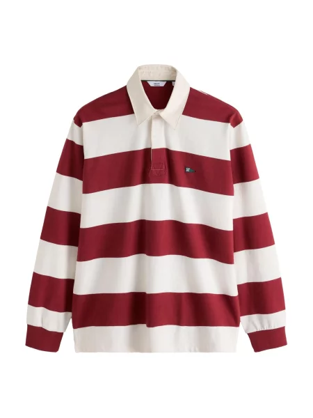Next Tricou roșu bordeaux / natural alb