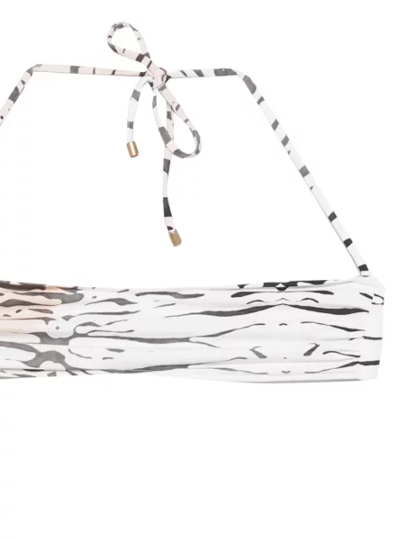 Bikini Balmain cu imagine cu dungi de tigru alb
