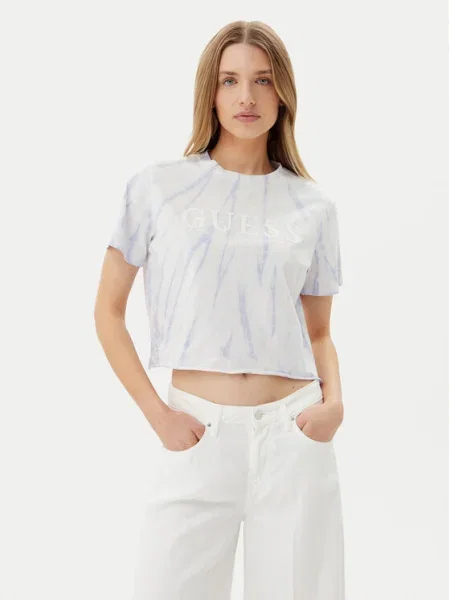 Тениска Guess GENZIANA дамска синьо
