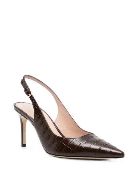 Pantofi cu toc Stuart Weitzman slingback maro