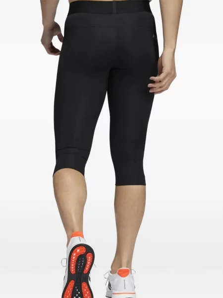 Tricou polo Adidas cu dungi alergare cu autograf negru