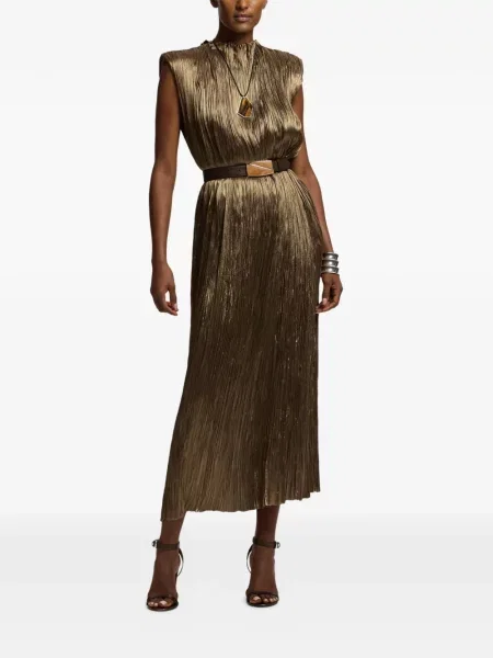 Cu centură curea Ralph Lauren Collection din piele maro