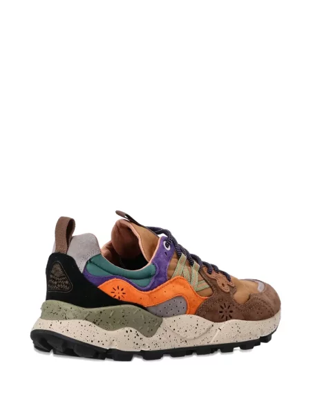Bőr virágos sneaker Flower Mountain barna