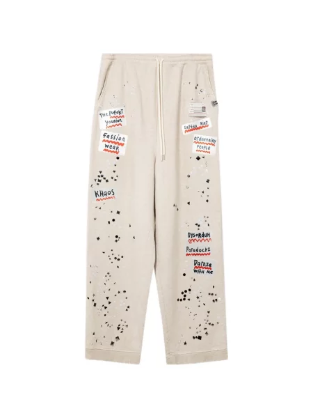 Pantaloni Maison Mihara Yasuhiro alergare alb