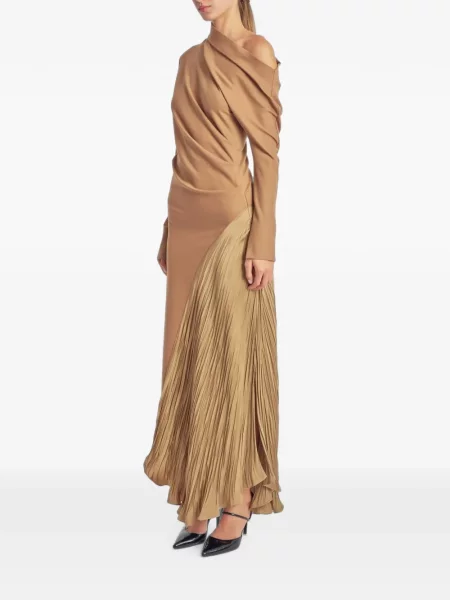 Rochie maxi Irina Schrotter drapată maro