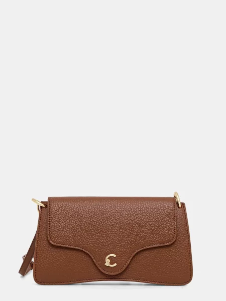 Coccinelle geantă crossbody pentru femei din piele maro