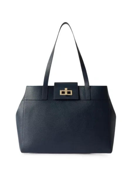 Geantă shopper Furla din piele albastru