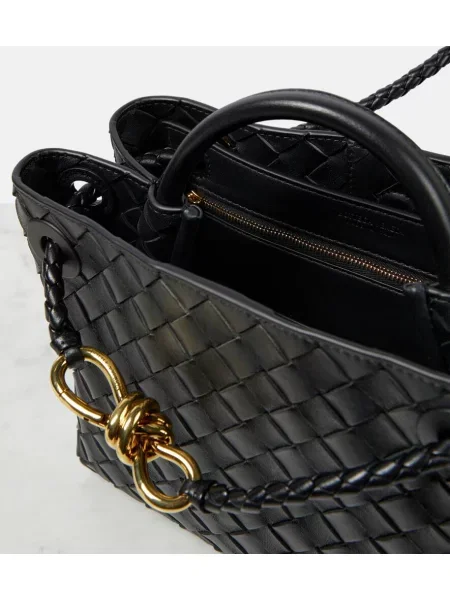 Geanta de piele Bottega Veneta din piele negru