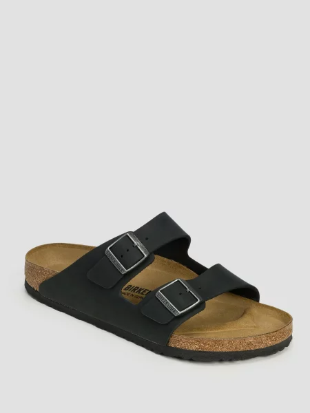 Birkenstock Arizona NU Oiled Black Regular Fit Unisex Sandały Birkenstock Size: czarny
