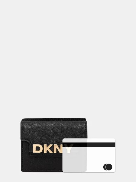Кожаный кошелек Dkny черный