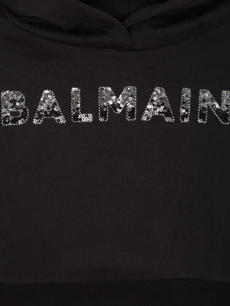 Bluza z kapturem dziecięca Balmain czarna