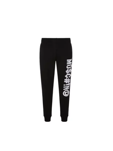 Spodnie Moschino z logo czarne