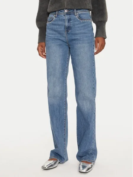 Morgan Blugi Straight Fit albastru