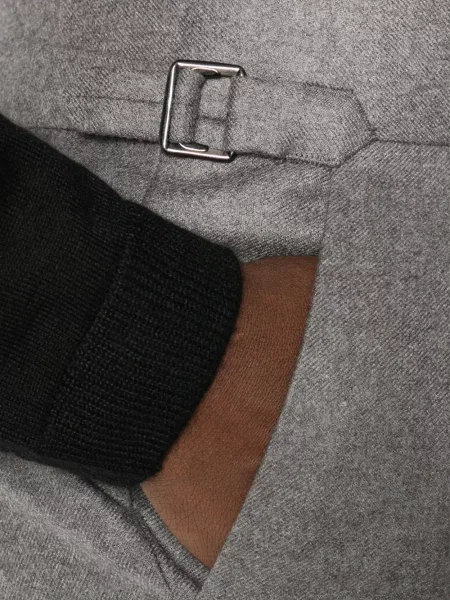 Pantaloni Tom Ford cu cataramă plisate gri