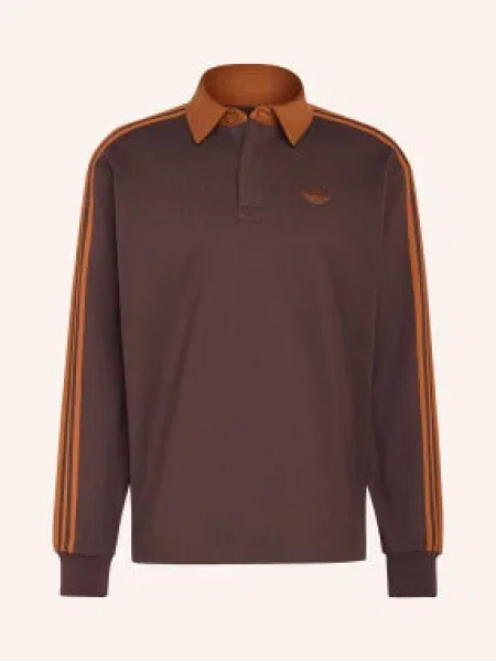 Adidas Originals Jerseyové Polo Tričko tmavě / koňaková hnědá