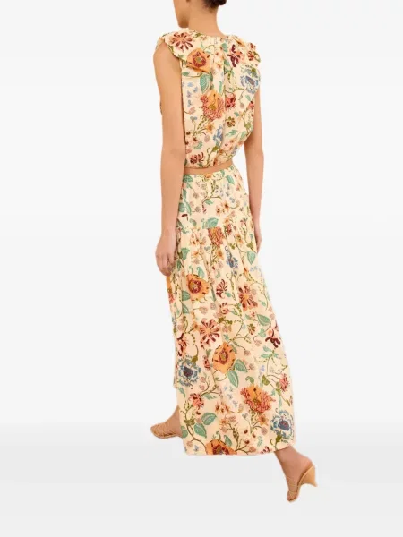 Fusta maxi Ulla Johnson cu model floral cu imagine
