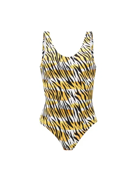 Strój kąpielowy Reina Olga z nadrukiem w tygrysie prążki z dekoltem w kształcie litery U