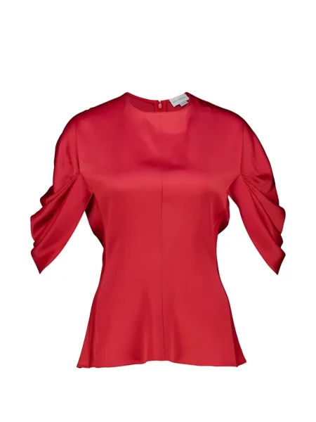 Bluză Stella Mccartney drapată roșu