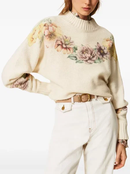 Pulover Twinset de lână cu imagine