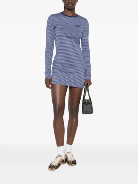 Rochie mini Miu Miu cu autograf albastru