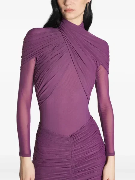 Top Mugler drapat violet