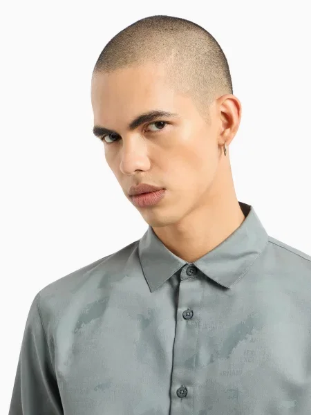 Рубашка Armani Exchange зеленая